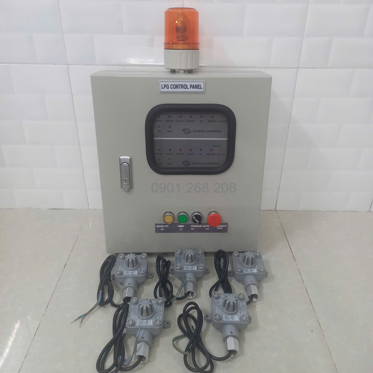 Tủ bao ro gas ket noi 8 kenh dau do phong no